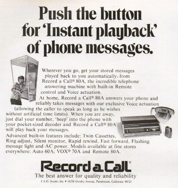 Record a Call 1979