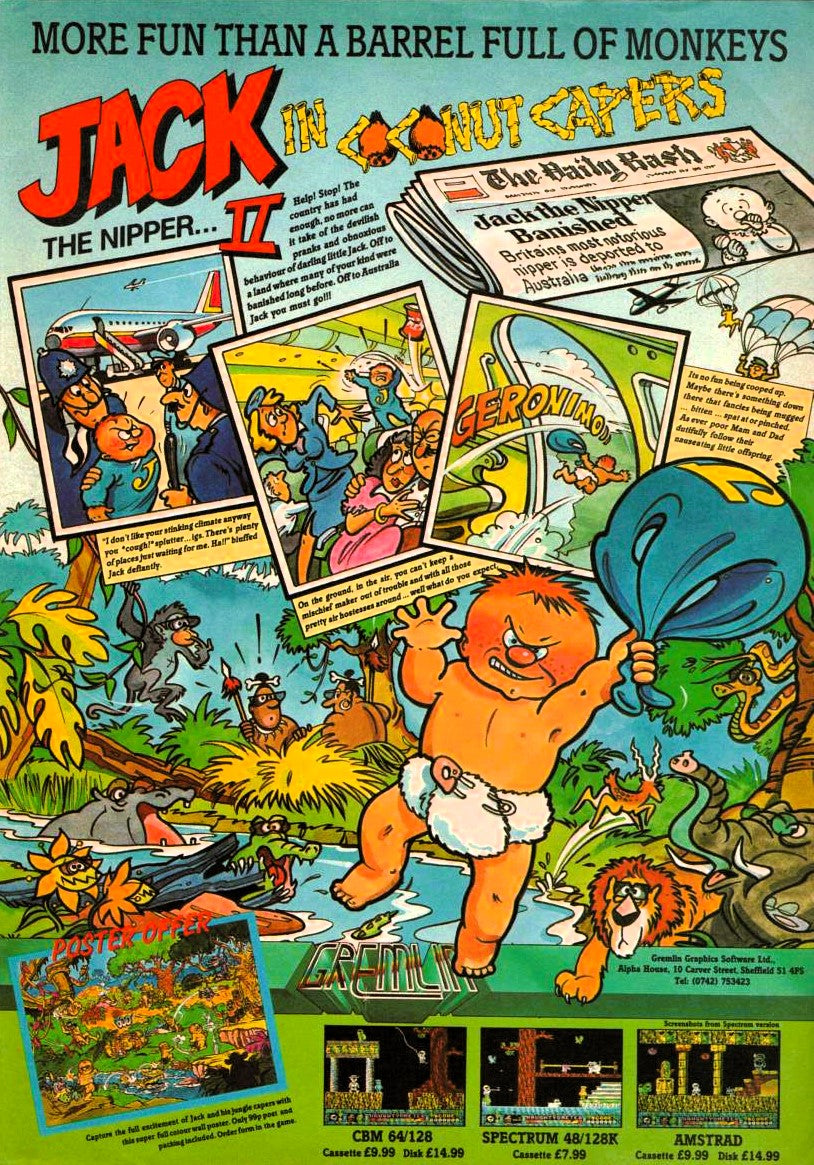 Jack the Nipper II Video Game 1988