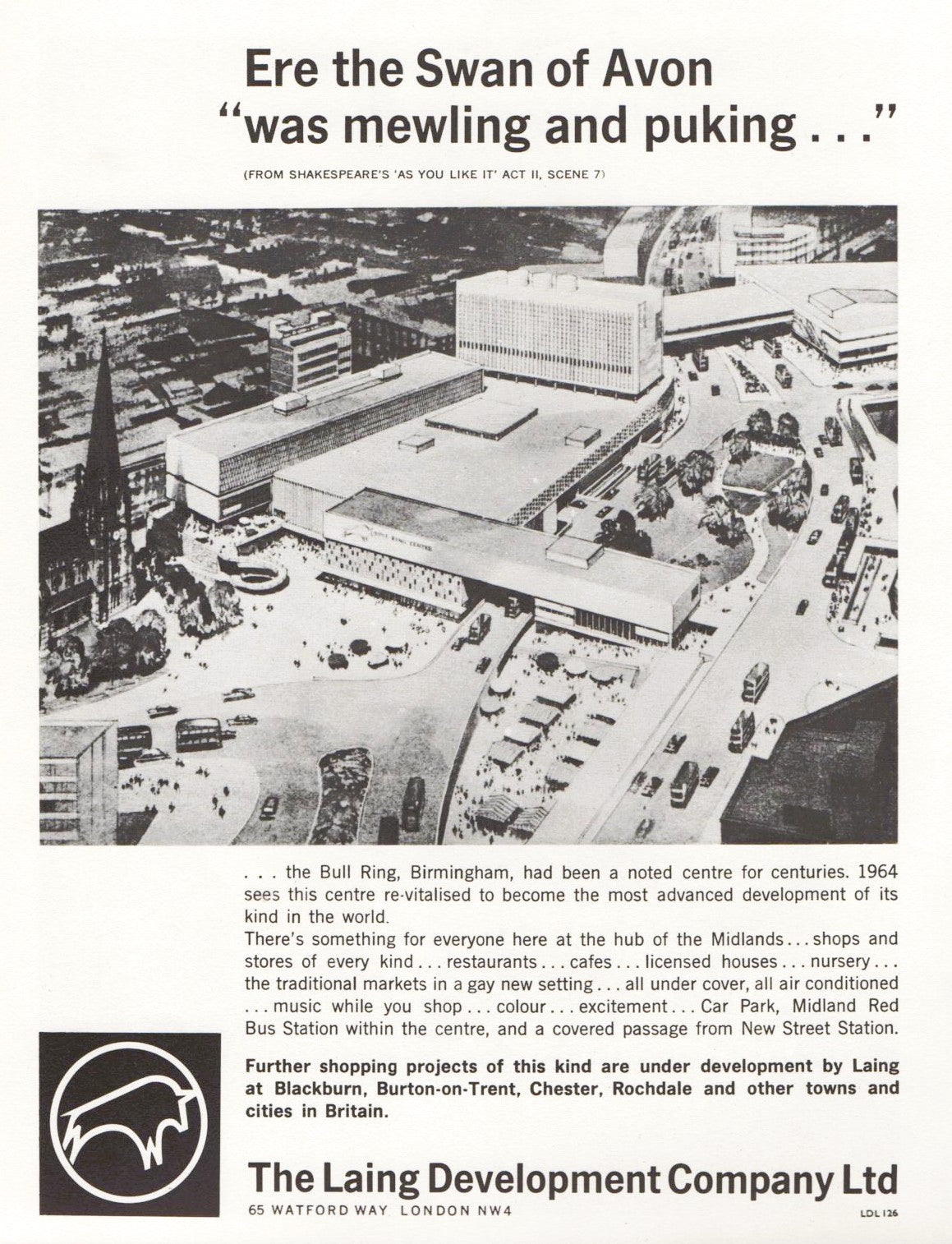 New Bull Ring Development, Birmingham 1964