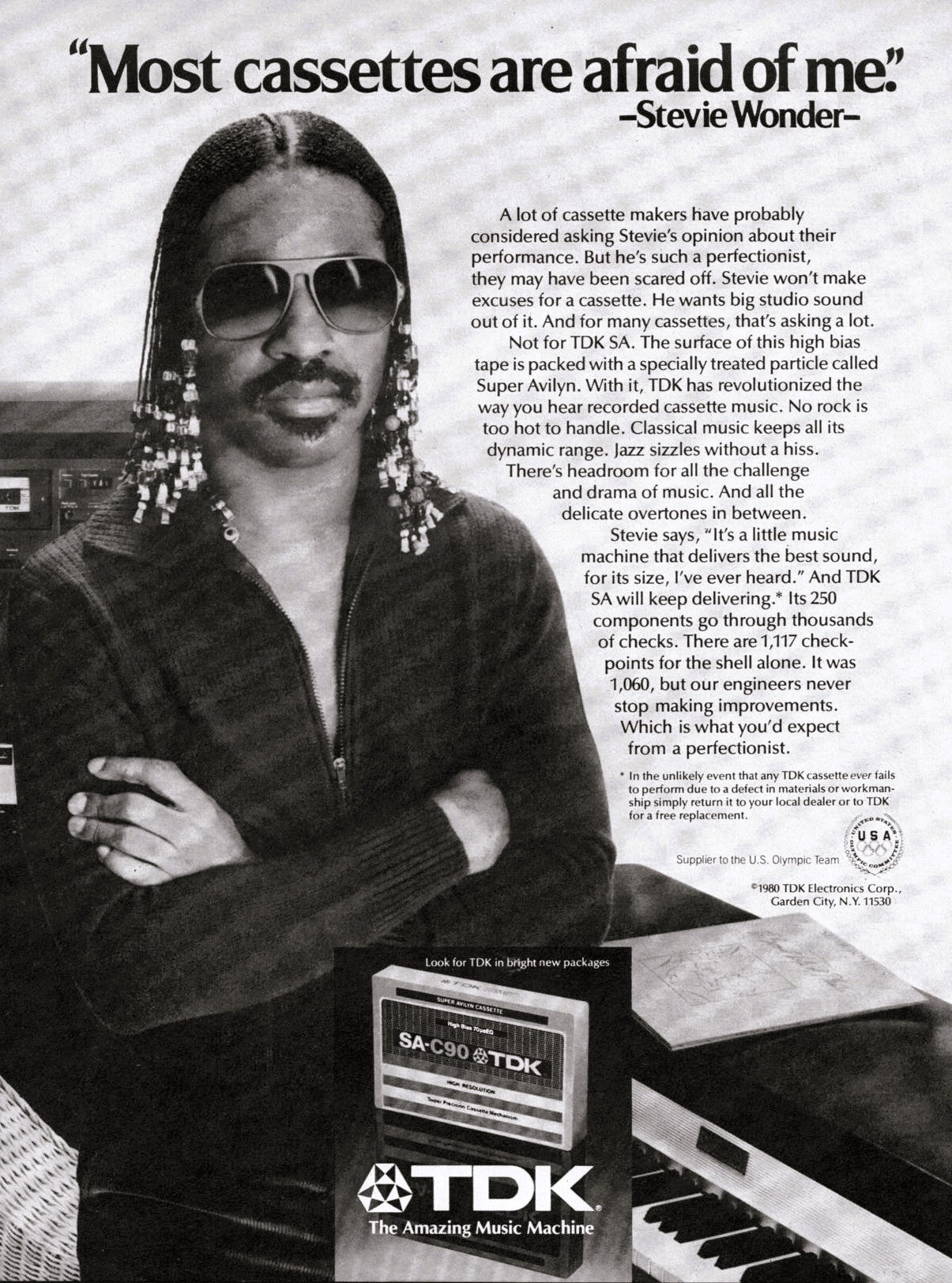 TDK SA-C90 Cassettes Stevie Wonder 1980