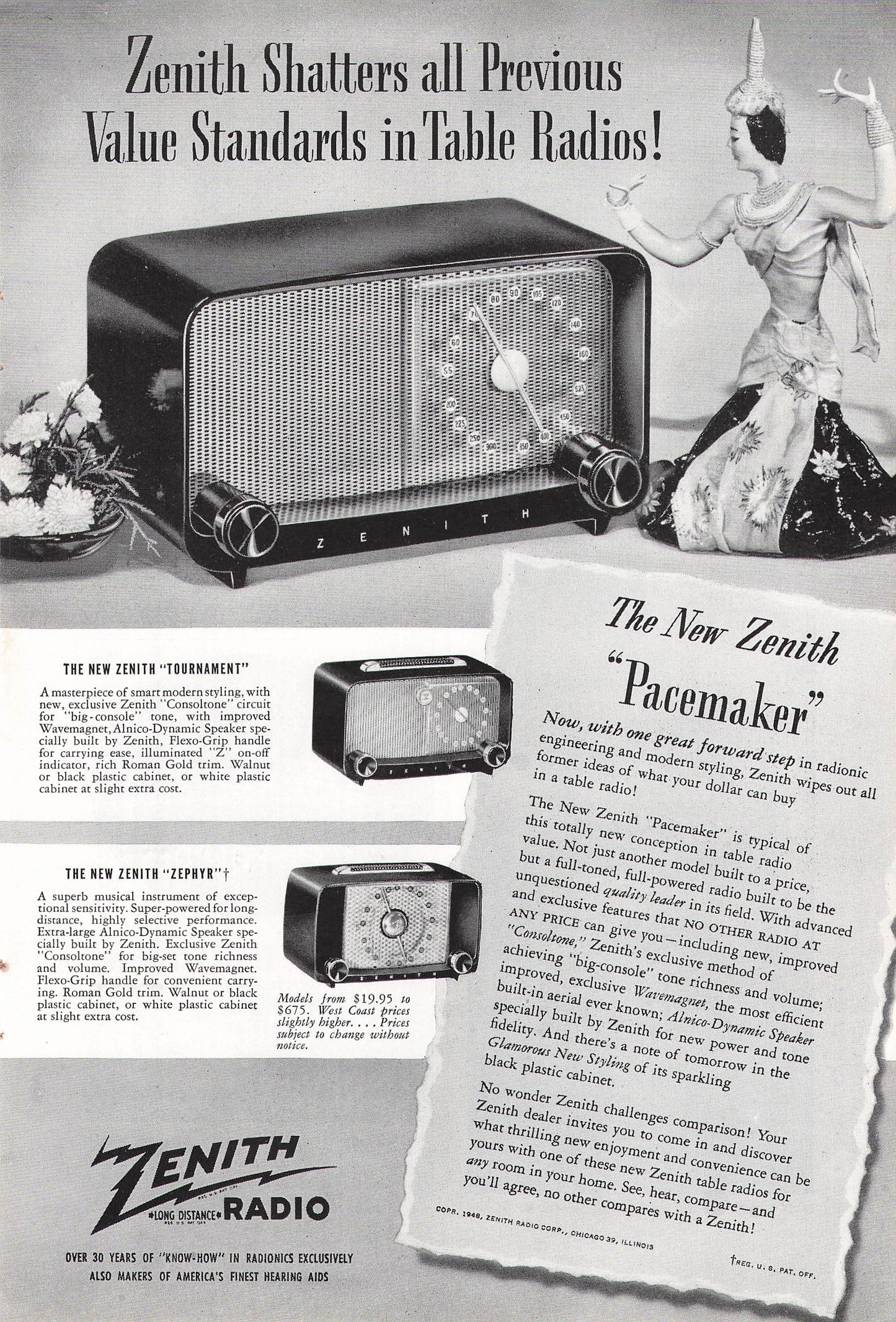 Zenith Pacemaker Radio 1948