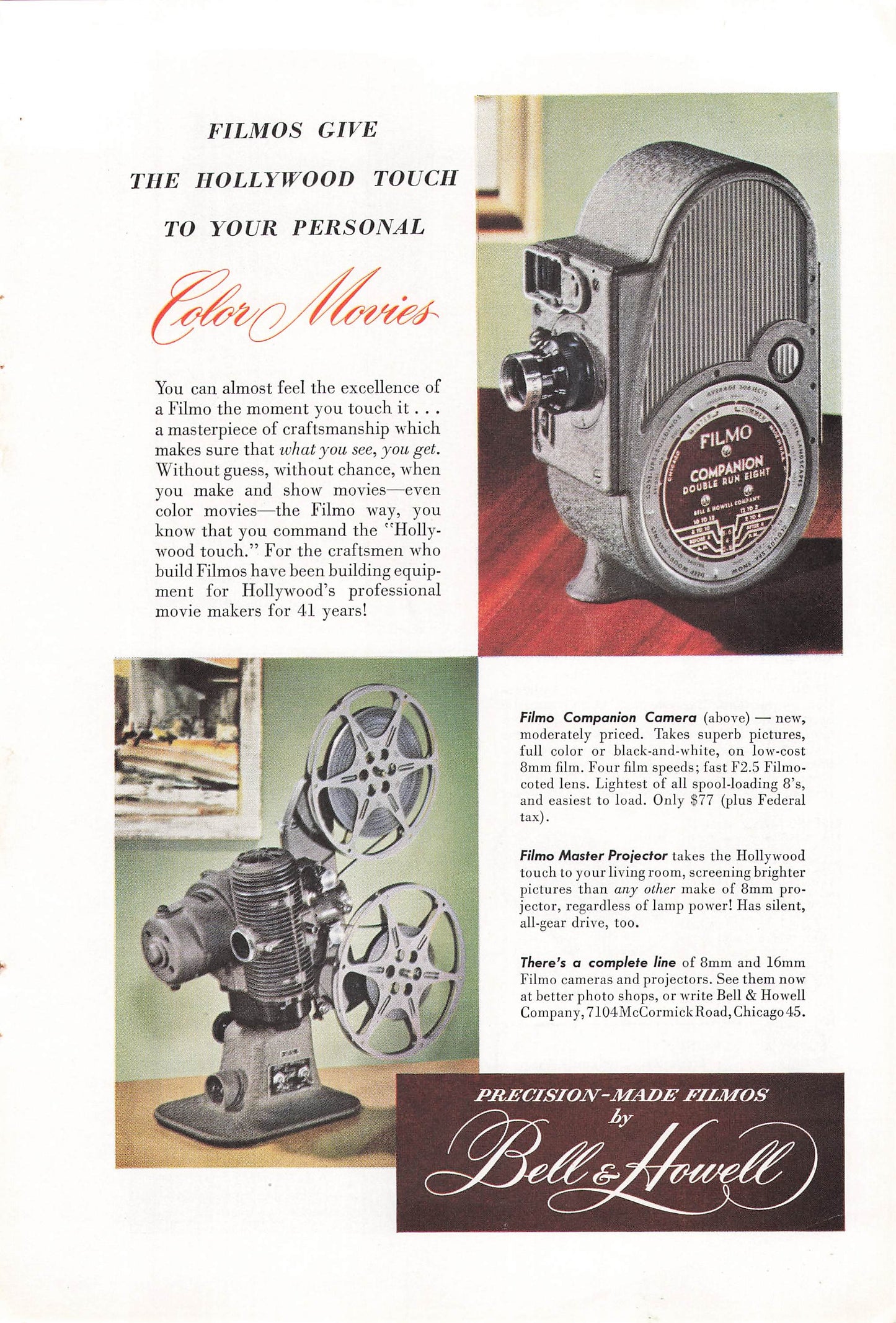 Bell & Howell Filmo Camera 1948