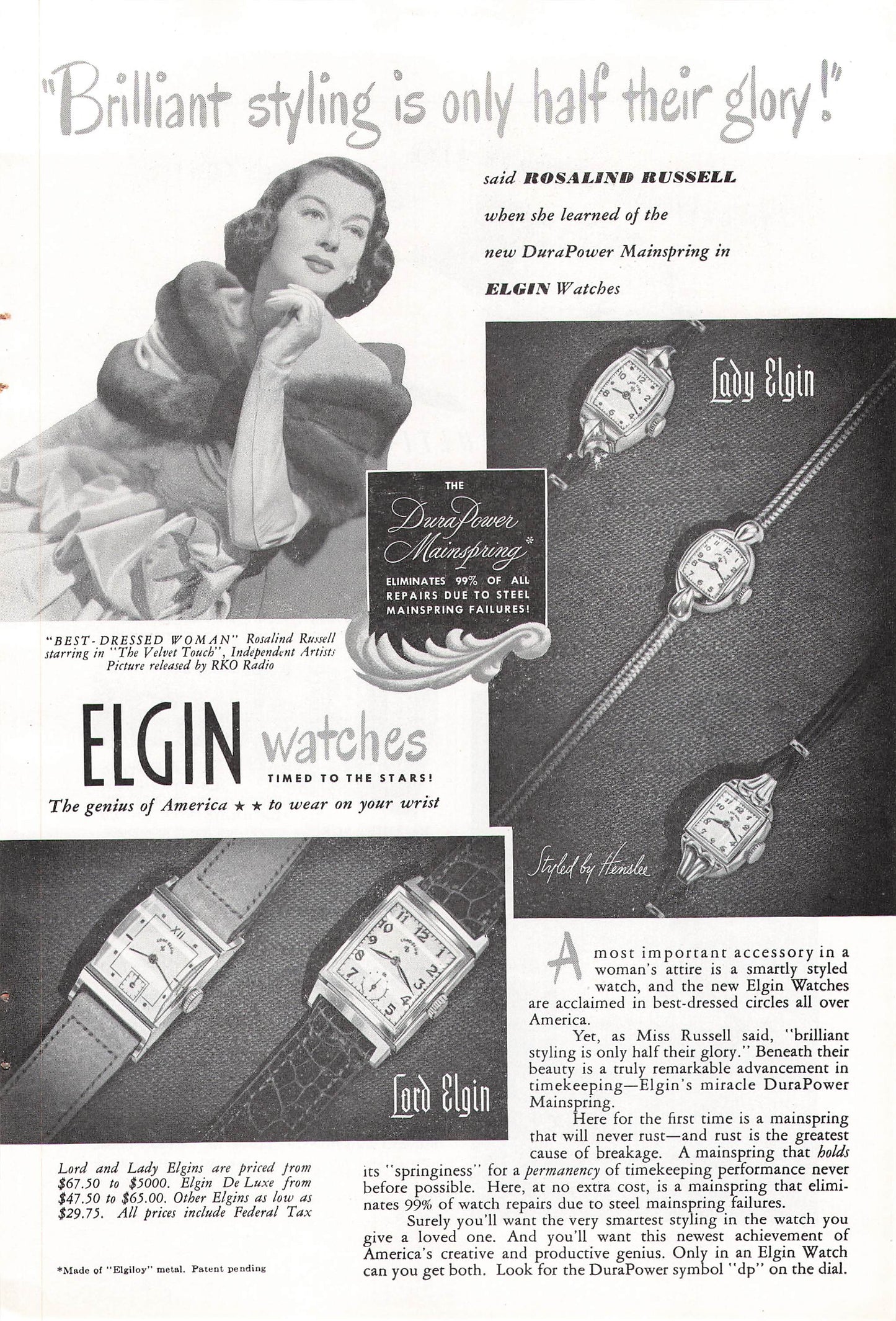Elgin Watches 1948