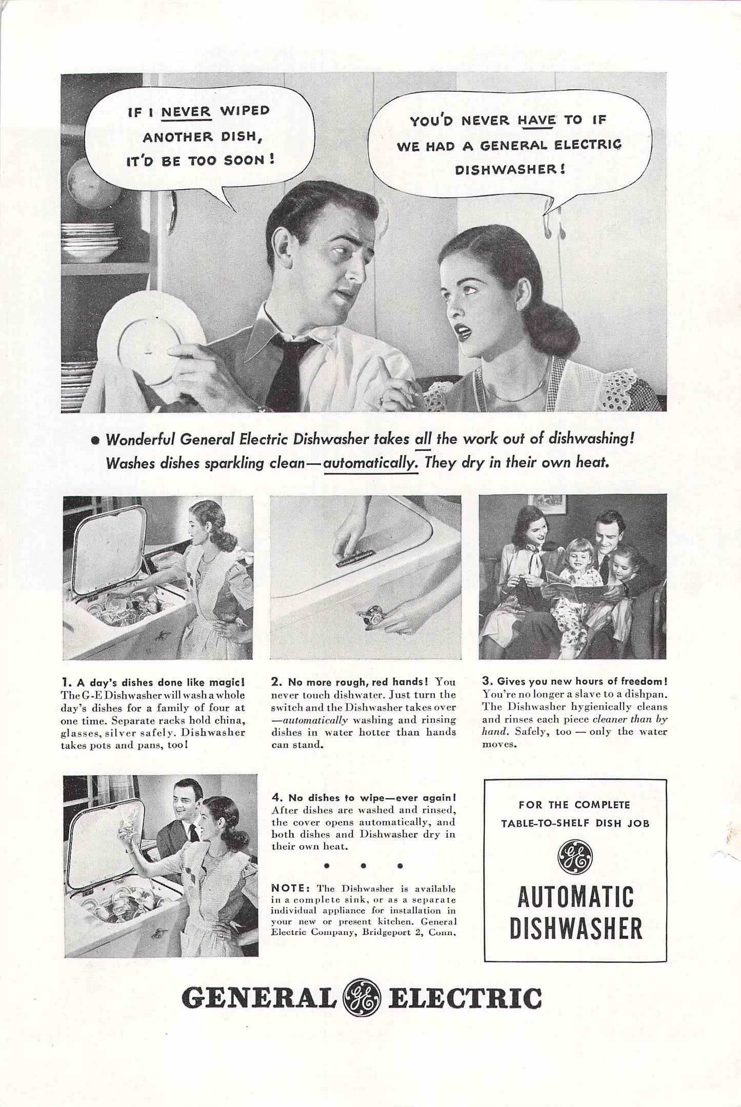 General Electric Automatic Dishwasher 1948
