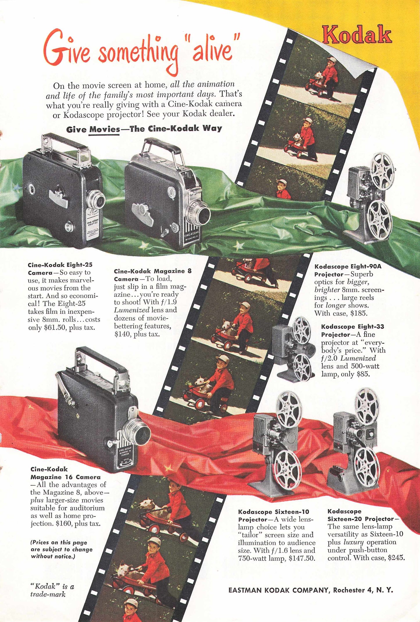 Kodak Cine-Kodak Cameras 1948