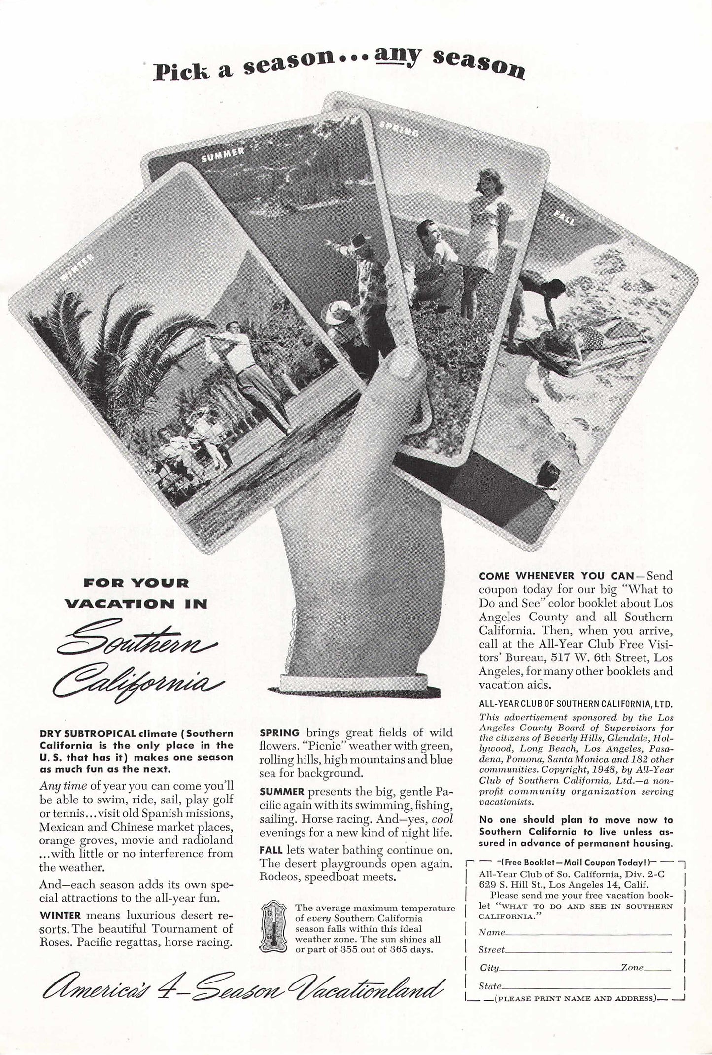 Southern California "Pick a Season" 1948