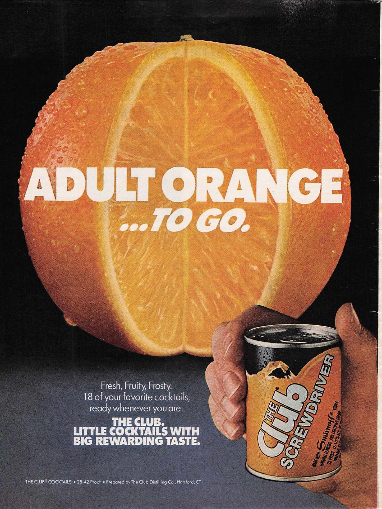 Club Screwdriver Cocktail 1981