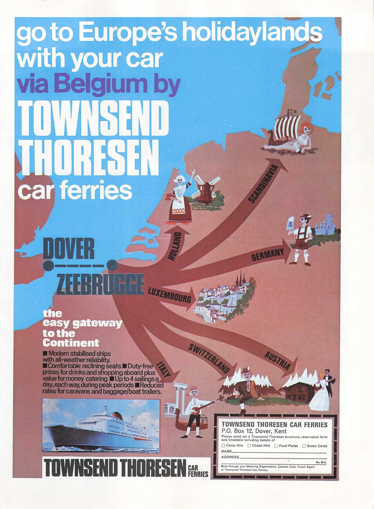 Townsend Thoresen Original Advert 1970