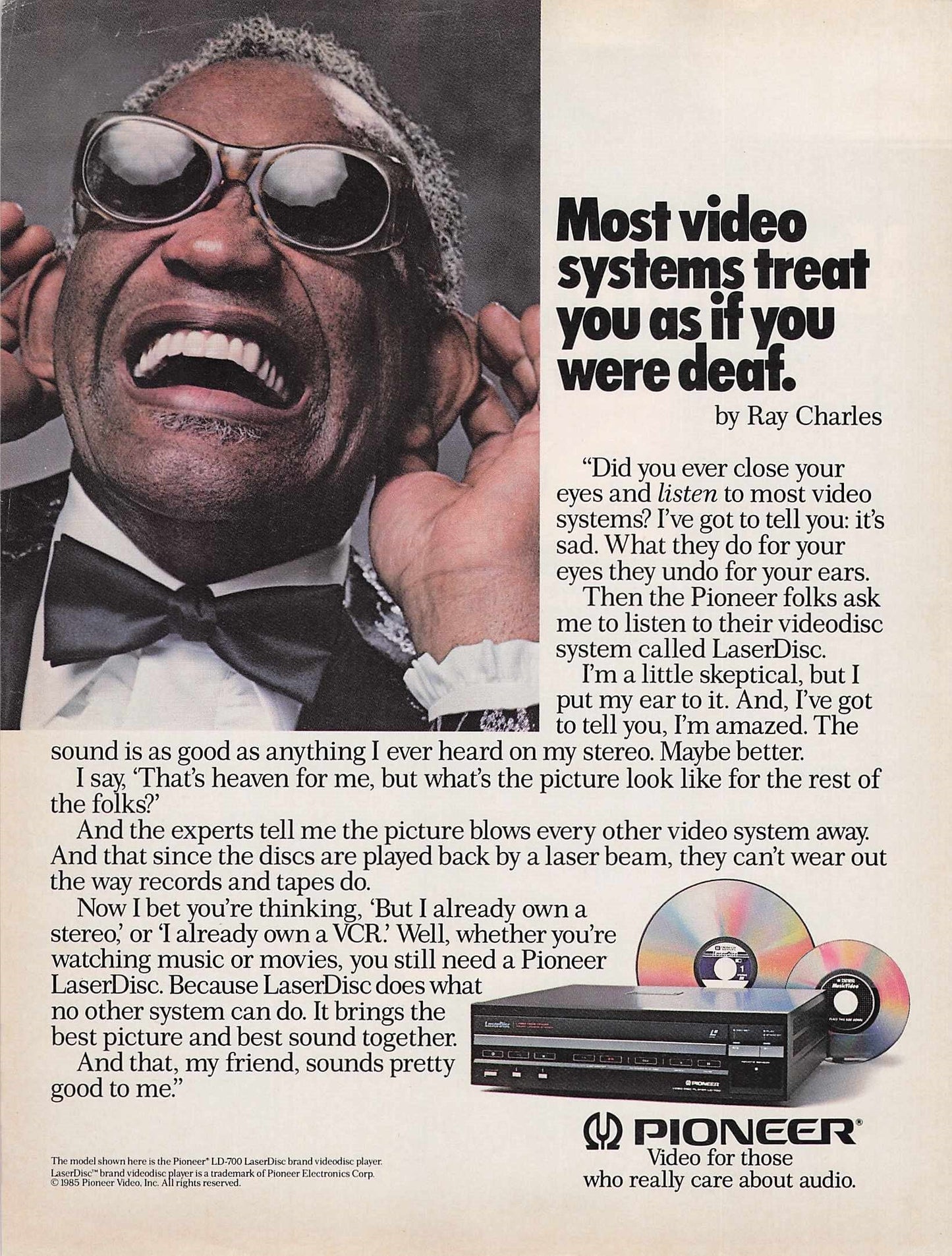 Pioneer Laser Disc feat Ray Charles 1985