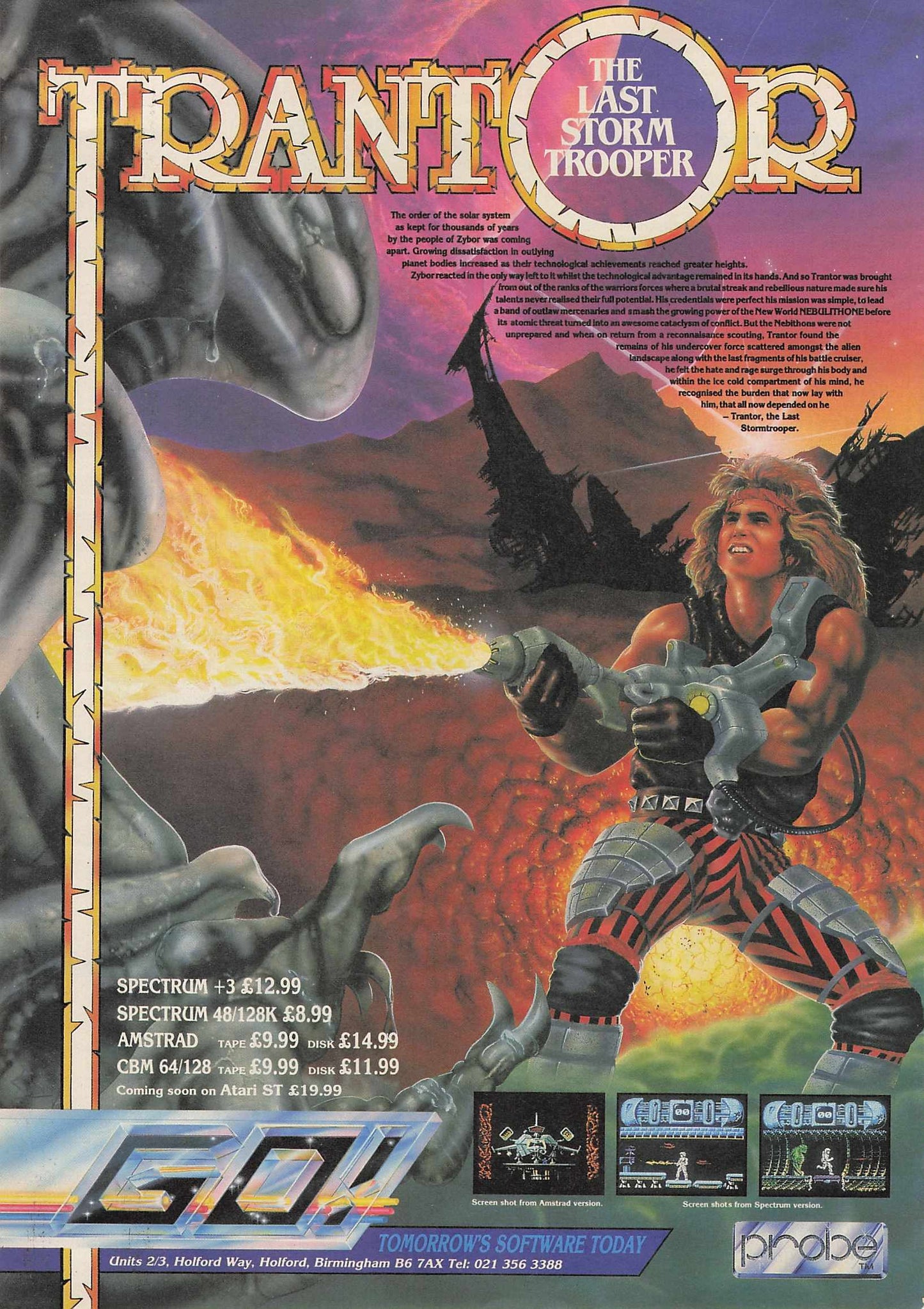 Trantor Video Game Original Advert 1987