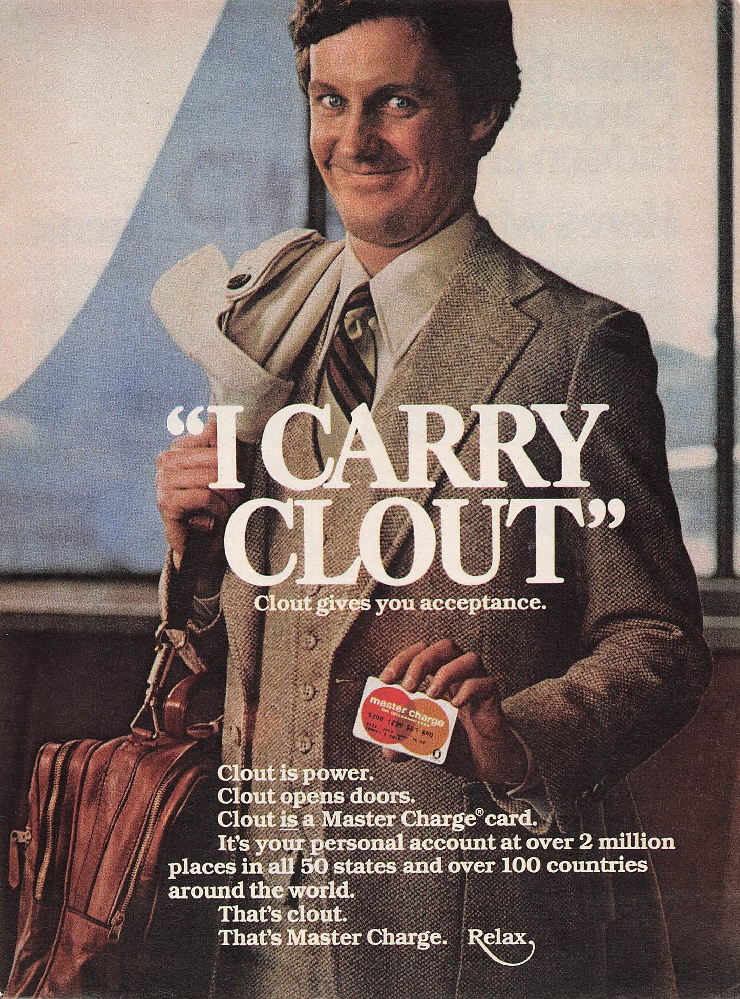 Original printed advert for Master Charge from 1977