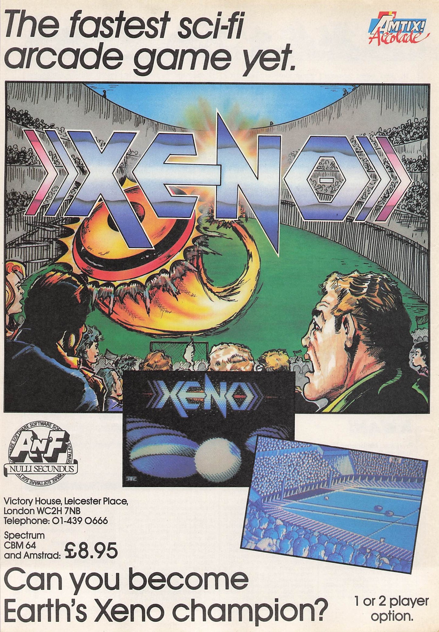 Original printed advert for Xeno from 1986
