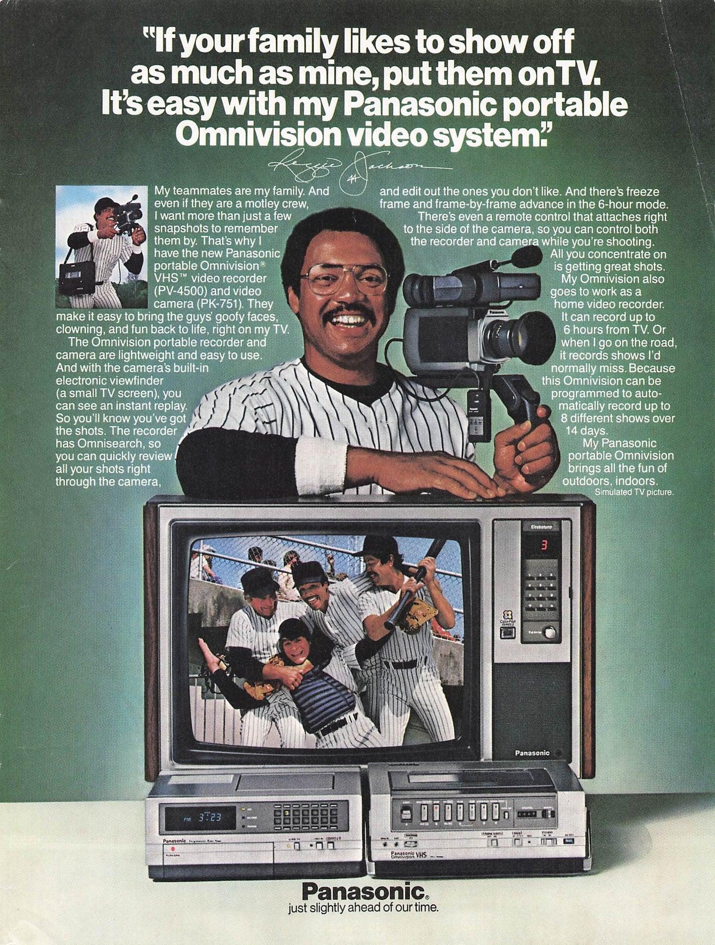 Original printed advert for Panasonic Omnivision from 1981