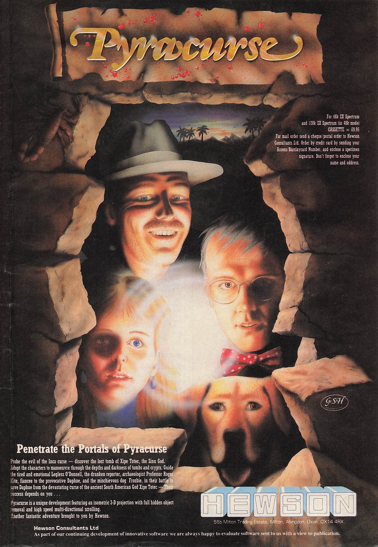 Original printed advert for Pyracurse from 1986