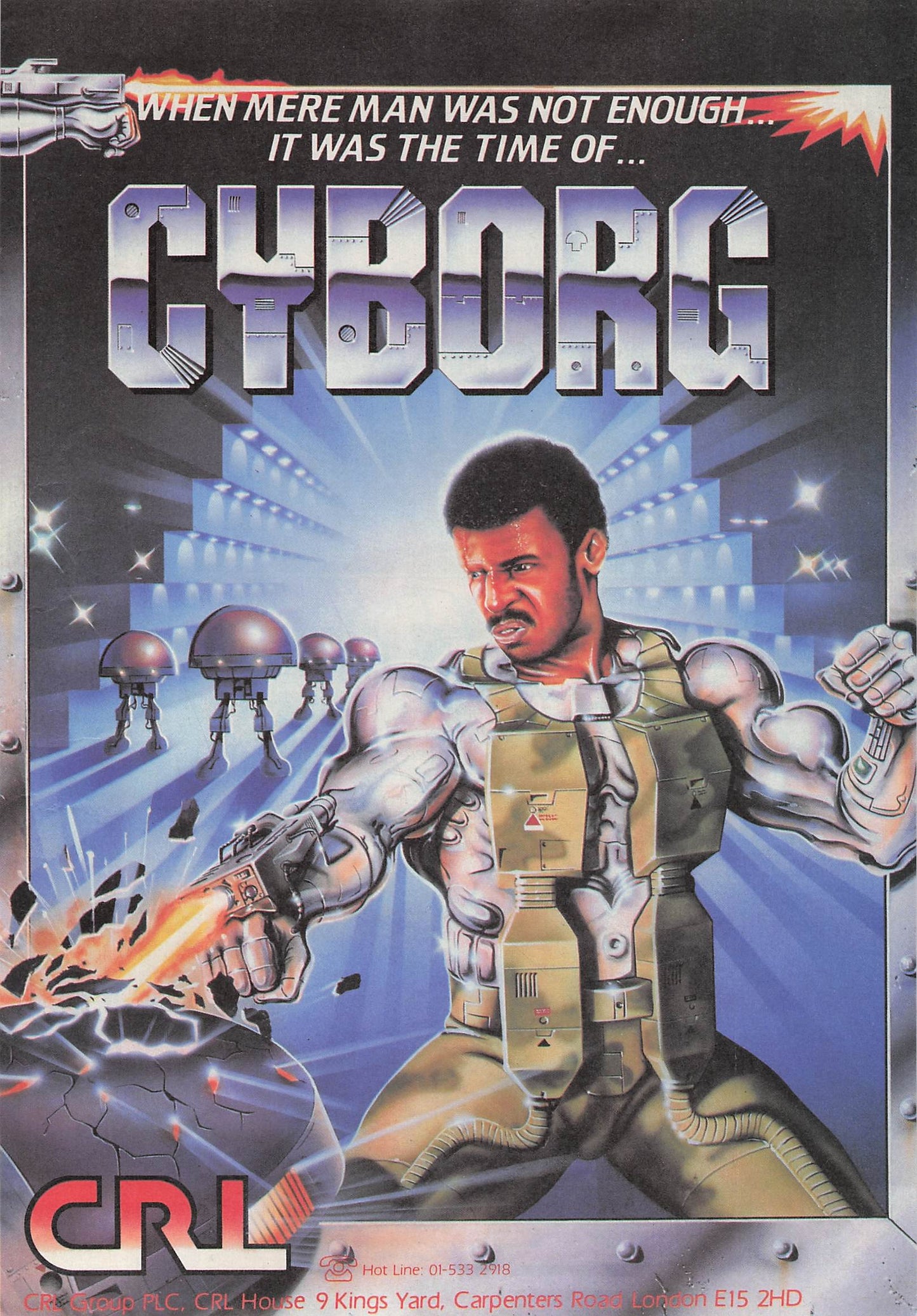 Original printed advert for Cyborg from 1986
