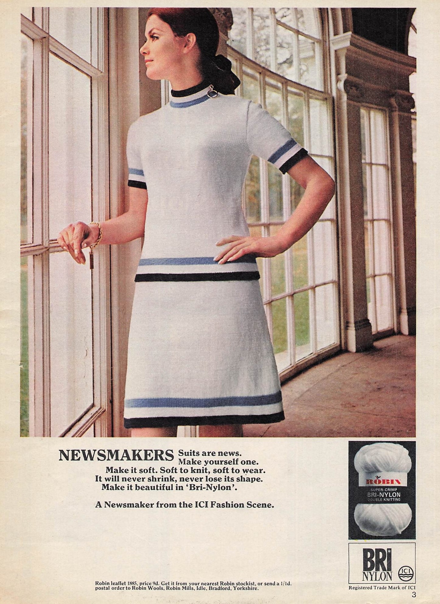 Original printed advert for Bri-Nylon from 1969