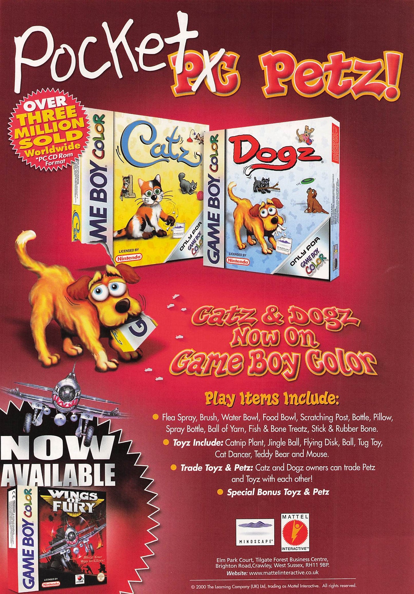 Original printed advert for Pocket Petz Video Game 2000
