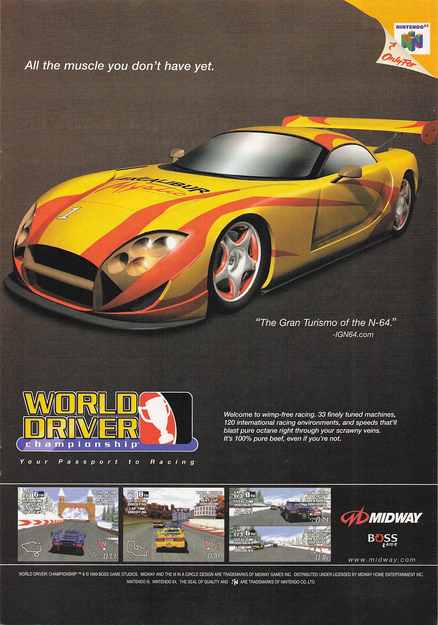 Original printed advert for World Driver Championship 1999