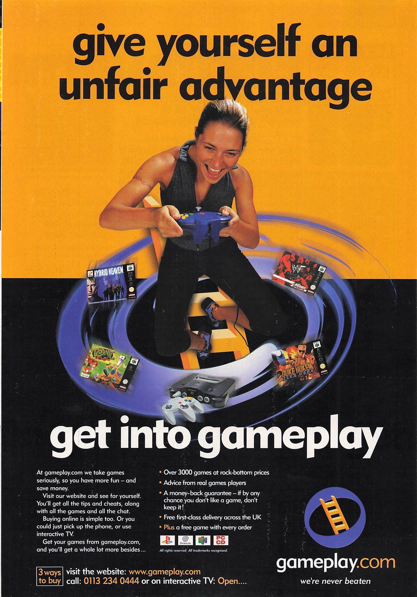 Original printed advert for Gameplay.com 1999