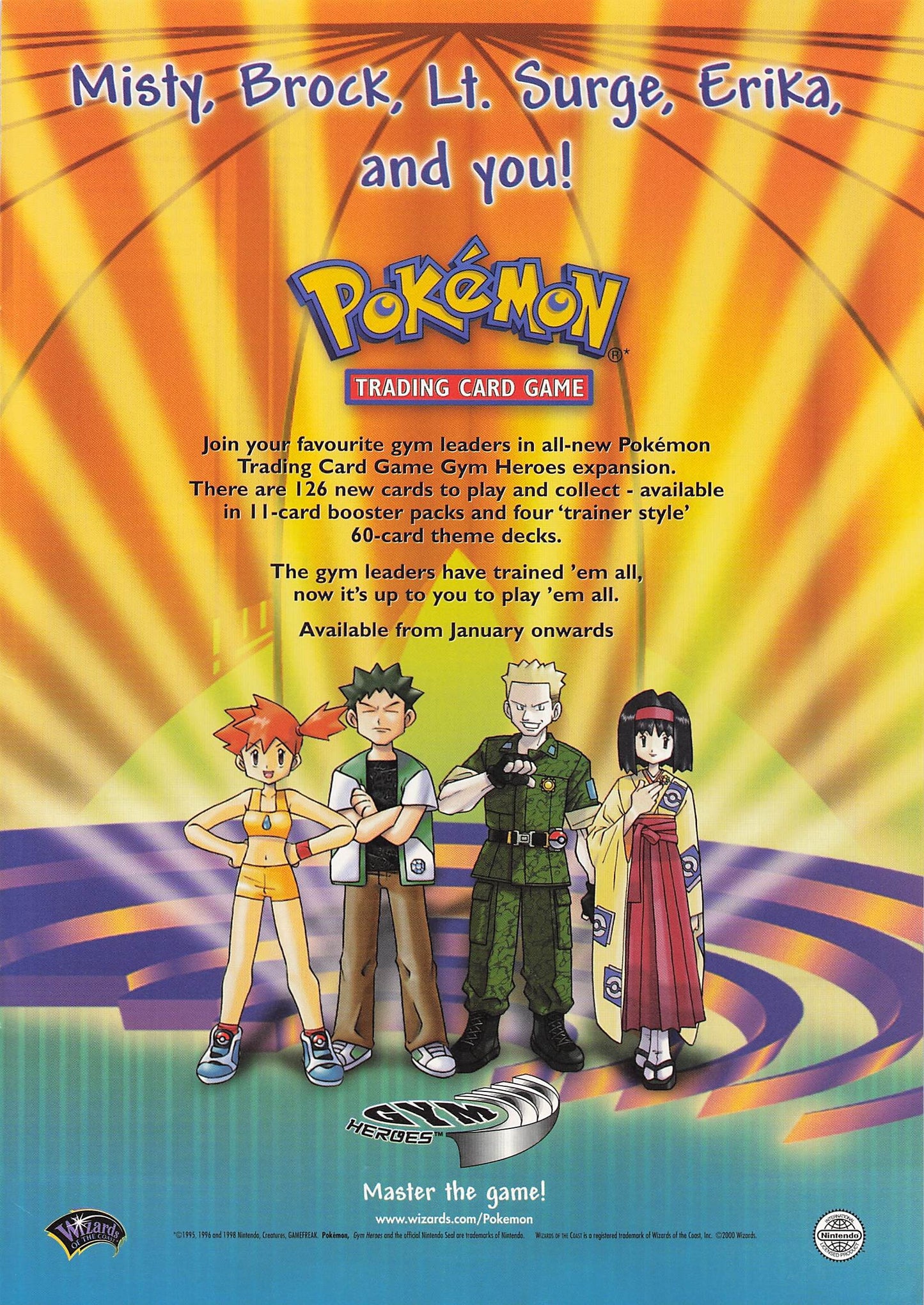 Original printed advert for Pokemon Trading Game 2001