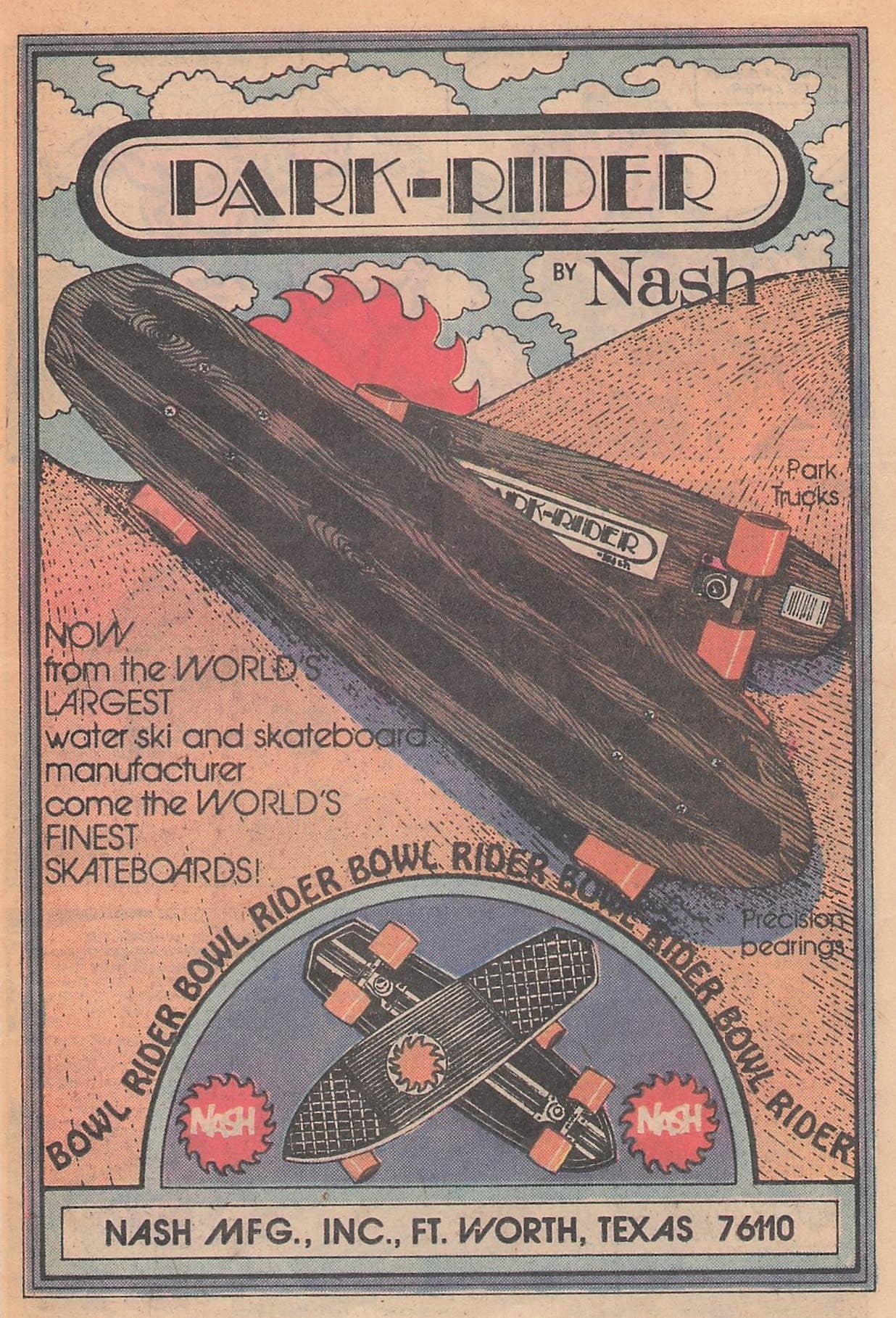 Original printed advert for Park Rider by Nash 1978