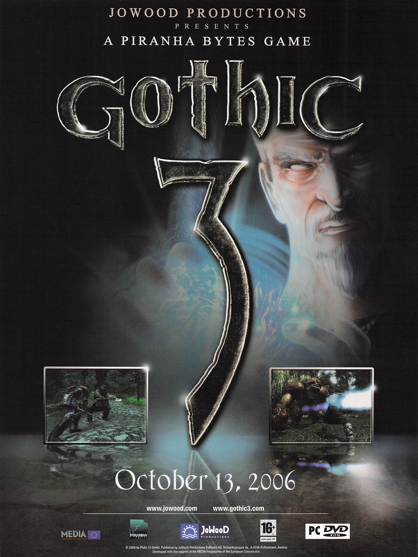 Original printed advert for Gothic 3 from 2006