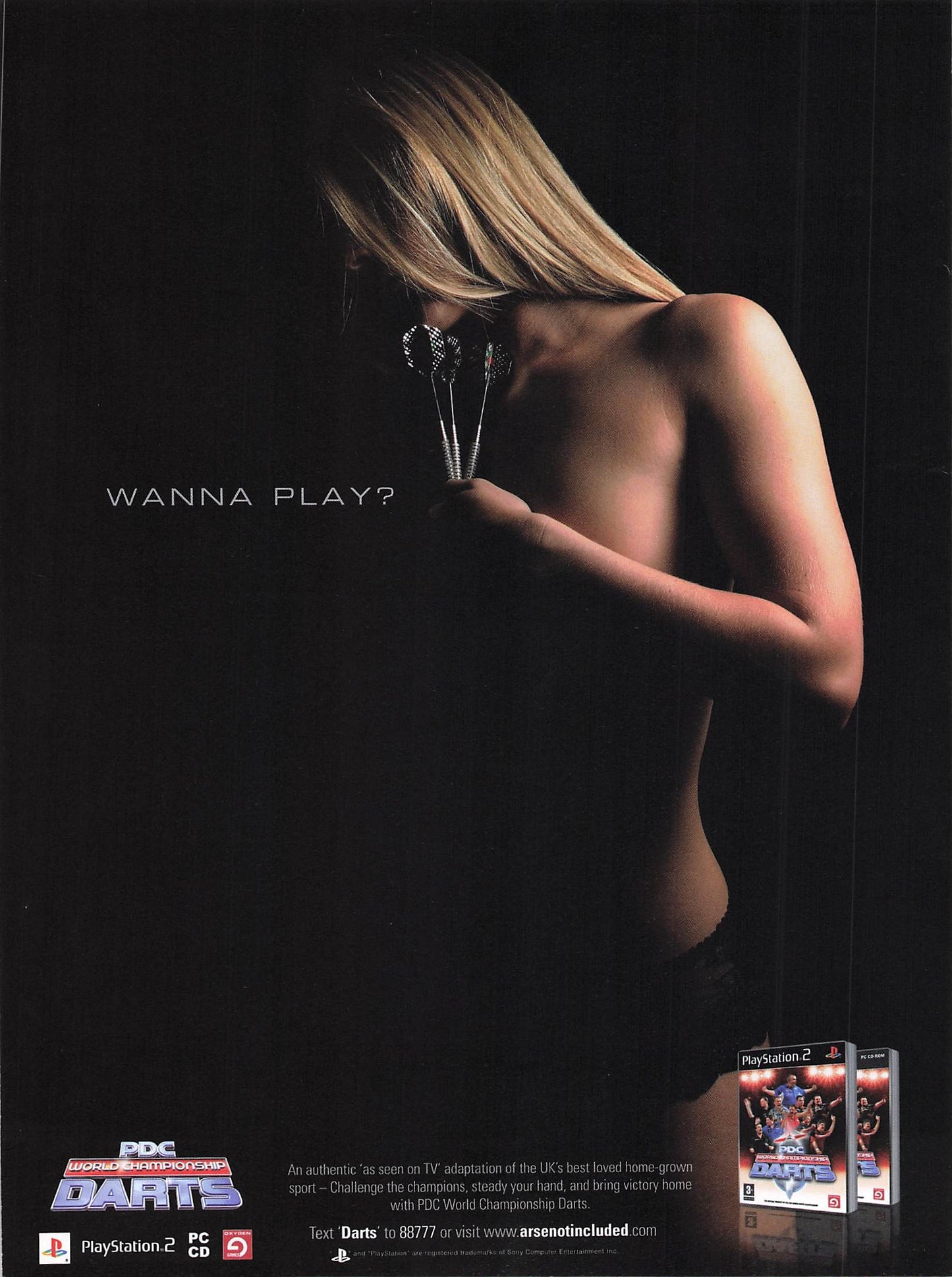 Original printed advert for PDC World Championship Darts PS2 2006