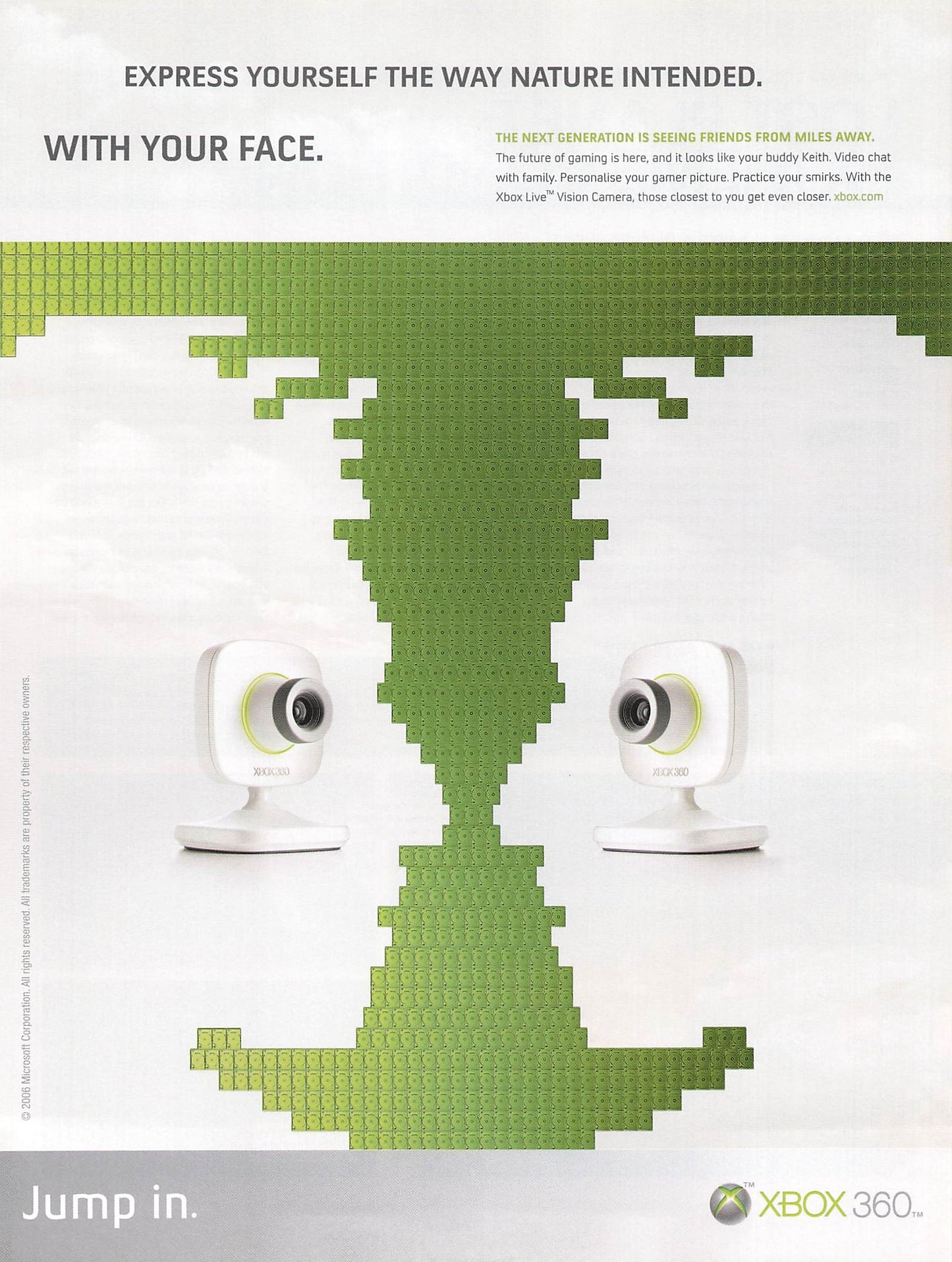 Original printed advert for Xbox Live vision camera 2006