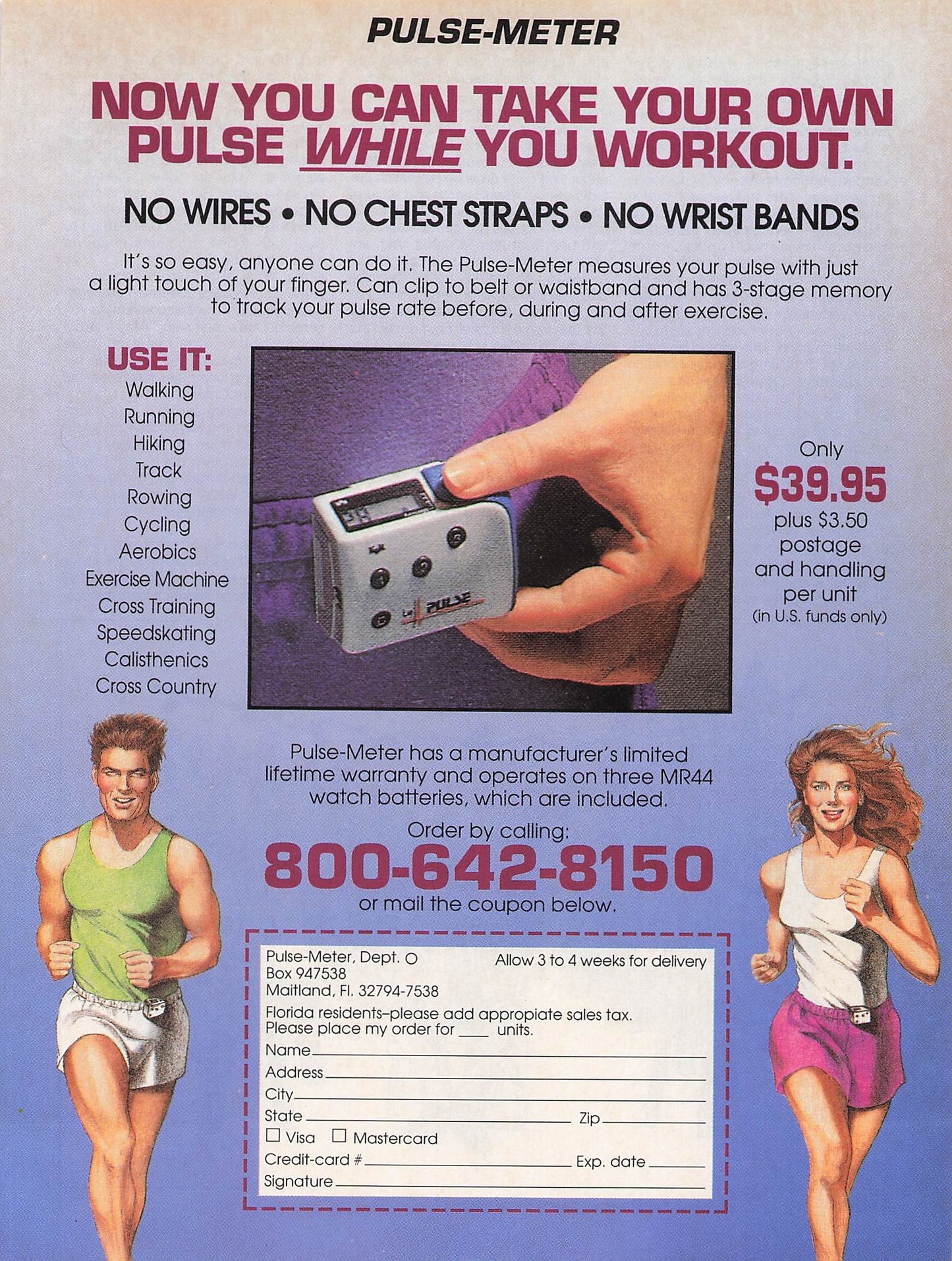 Original printed advert for Pulse-Meter 1992