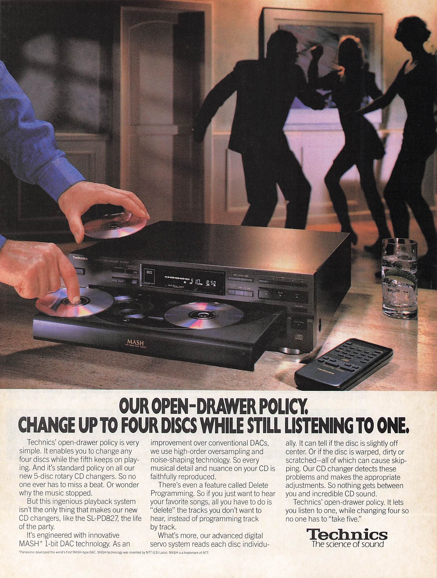 Original printed advert for Technics 5 CD Changer 1992