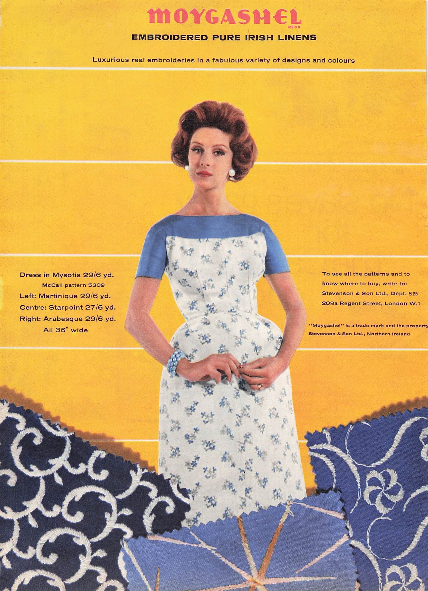 Original printed advert for Moygashel Linens 1961