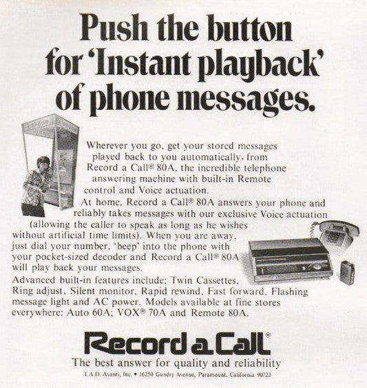Record a Call 1979