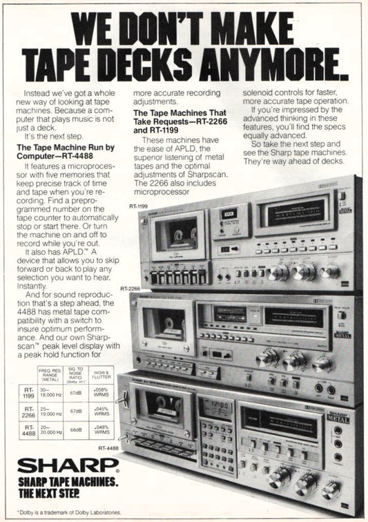 Sharp Tape Machines 1979
