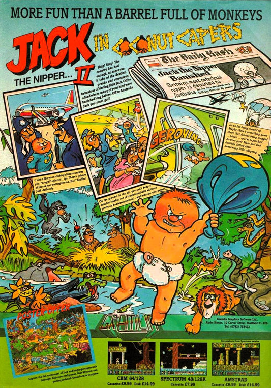 Jack the Nipper II Video Game 1988