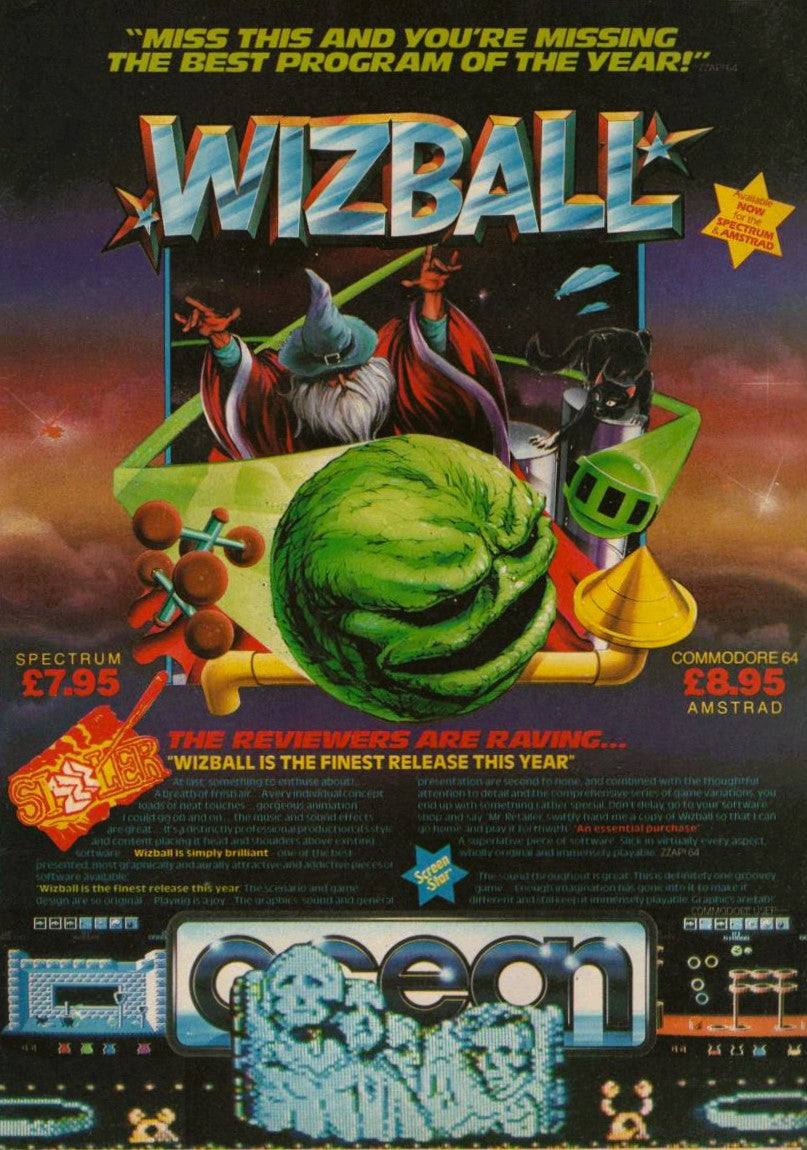 Wizball Video Game 1987