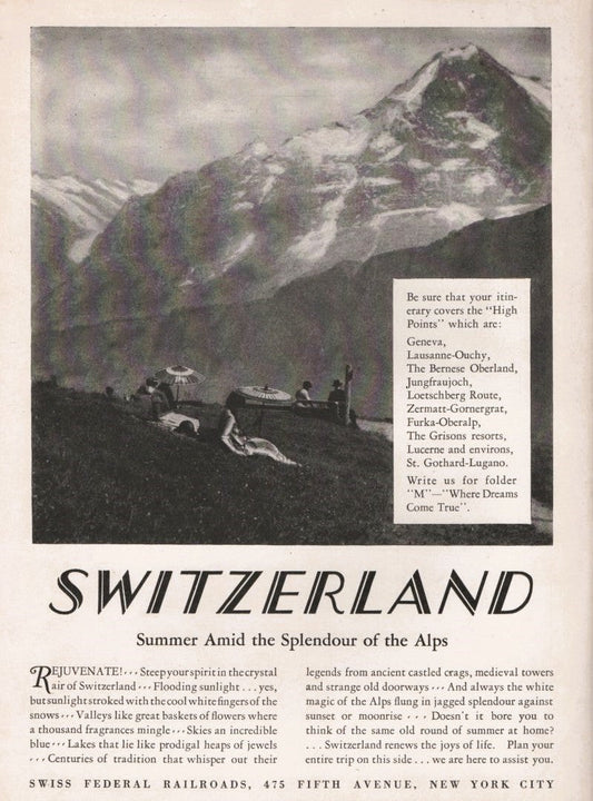Switzerland Federal Railroads 1928