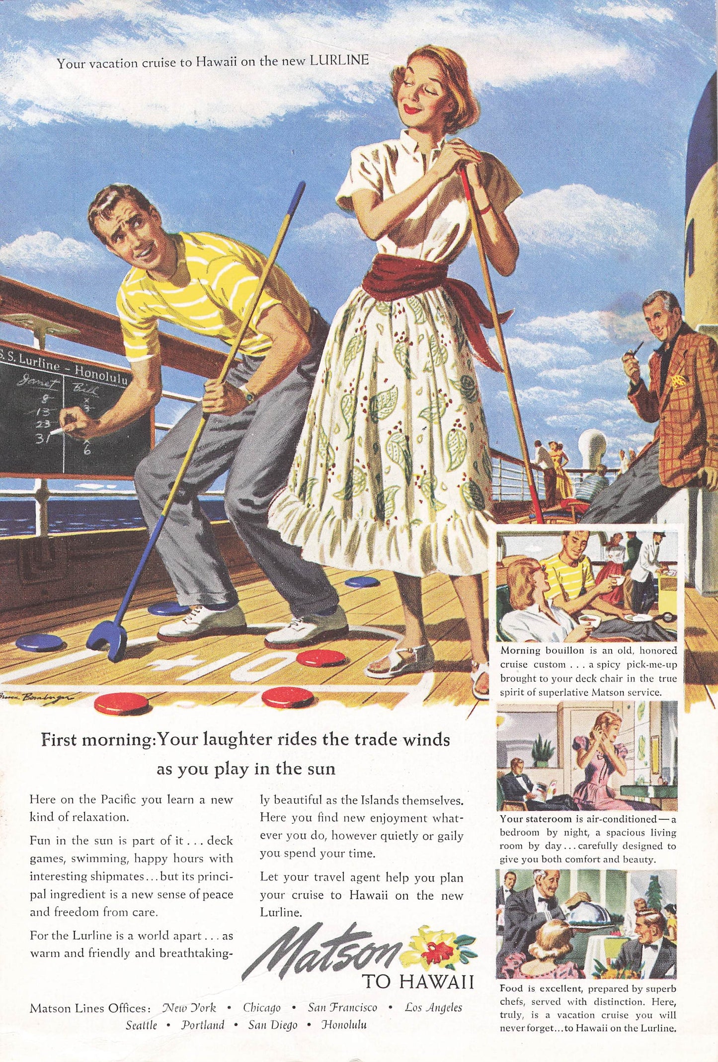 Matson Lines "To Hawaii" 1948