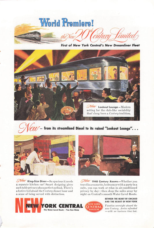 New York Central System Dreamliner 1948