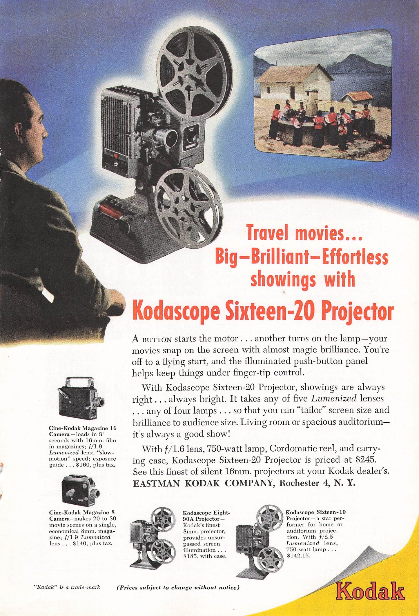 Kodak Kodascope Sixteen-20 Projector 1948