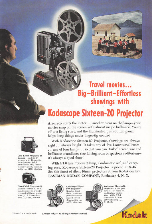 Kodak Kodascope Sixteen-20 Projector 1948