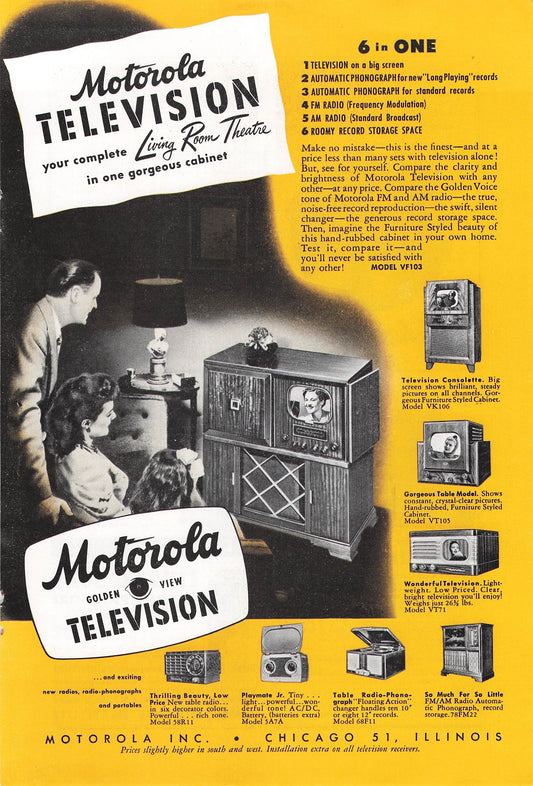 Motorola Televisions 1948