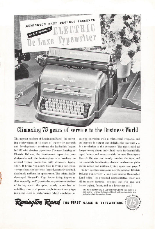 Remington Rand Electric Typewriter 1948