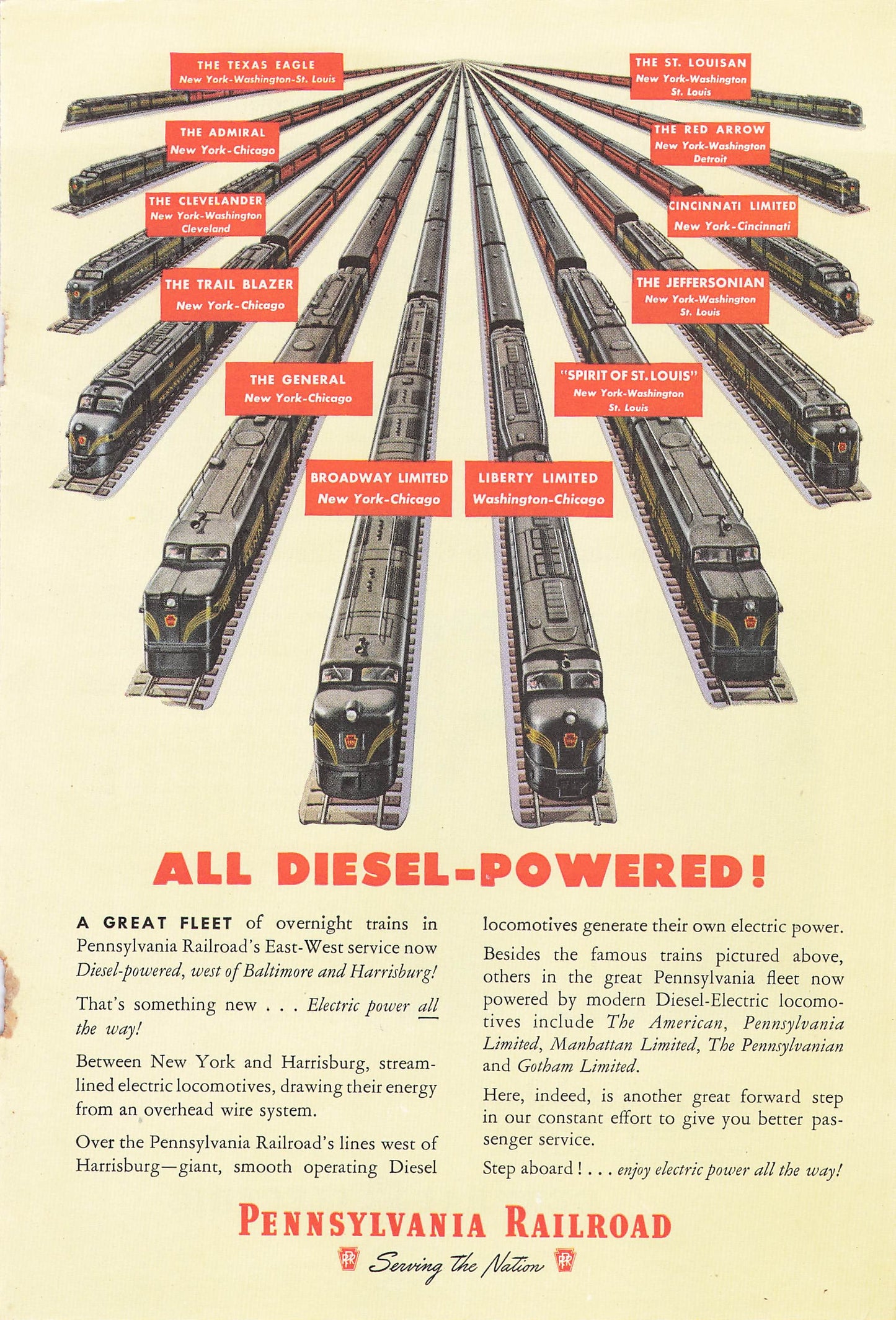 Pennsylvania Railroad Diesel Locomotives 1948