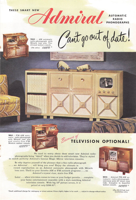 Admiral Automatic Radio Phonographs 1948
