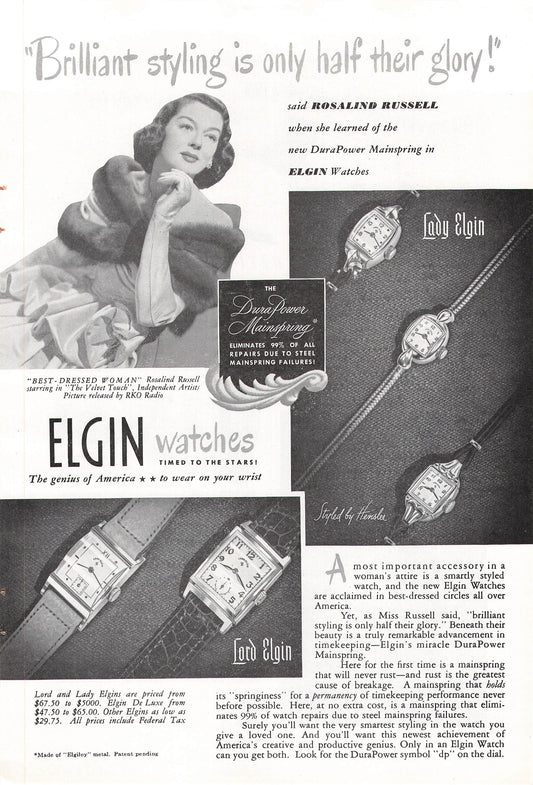 Elgin Watches 1948