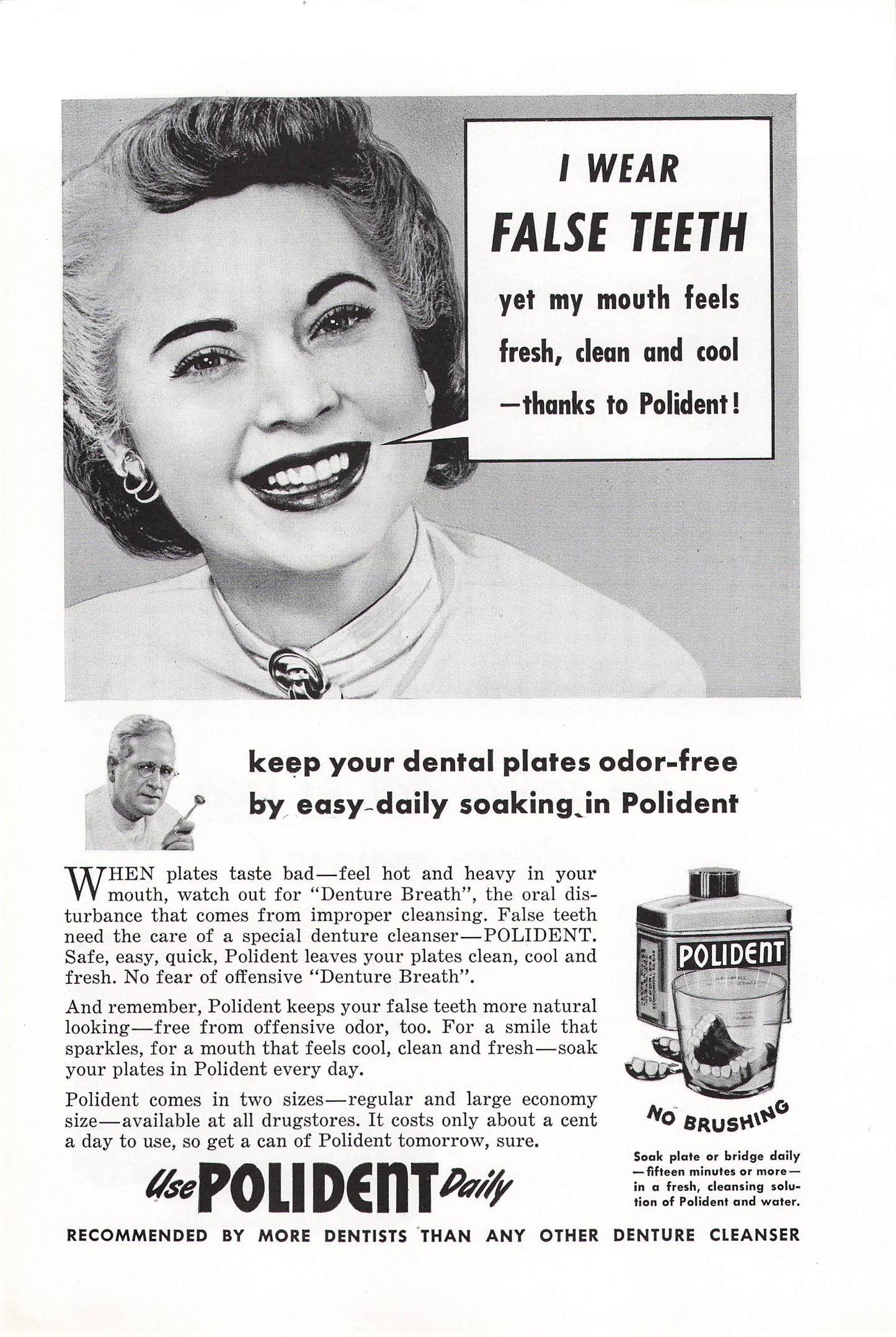 Polident "False teeth" 1948