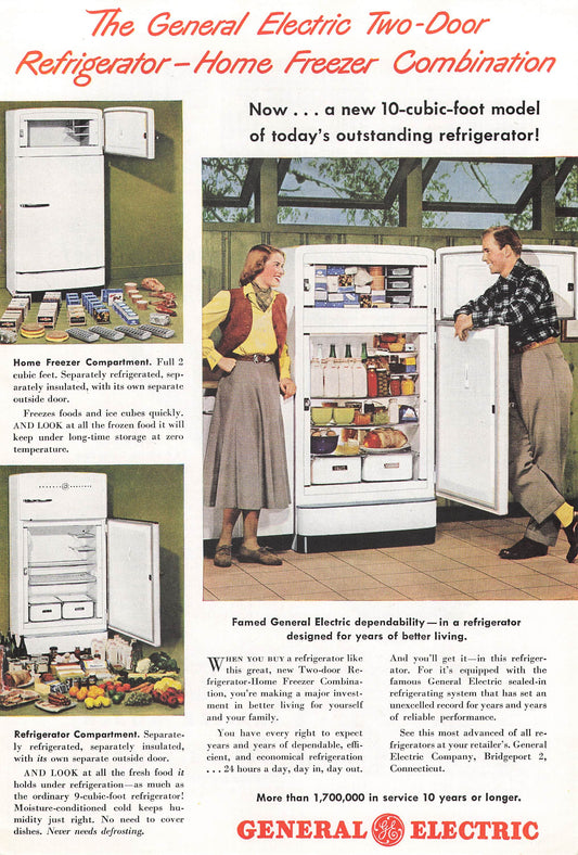 General Electric Two-Door Refrigerators 1948