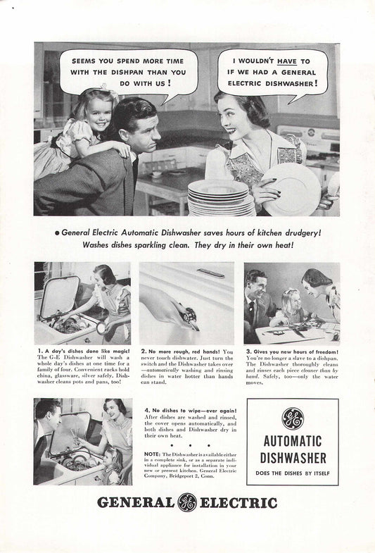 General Electric Automatic Dishwasher 1948
