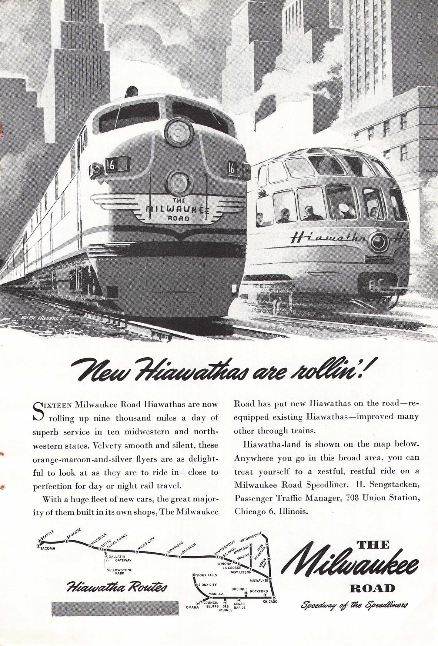 Milwaukee Road Hiawathas from 1948