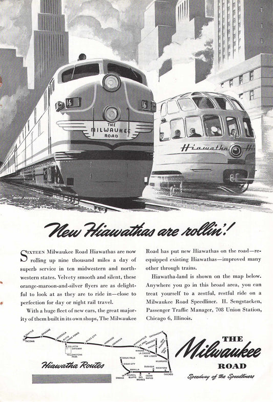 Milwaukee Road Hiawathas from 1948